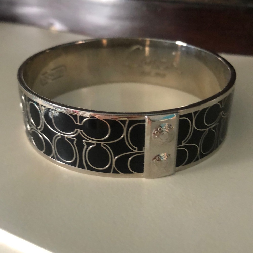 Black and silver Coach bangle